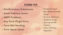 make and fix the wordpress form, gravity form, contact form 7, and caldera form