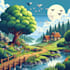 create landscape pixel art for you