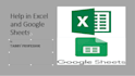 help fix your excel or google sheets problems