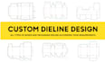create custom packaging dieline,  box packaging with dieline