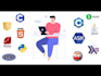 write socket programming and networking udp tcp code in c cpp java python js, os