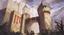 draw epic fantasy castles for  book cover dnd campaing or trading card games