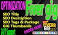 optimize gig title description and SEO for a fiverr profile