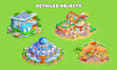 create 2d isometric arts and vector illustrations