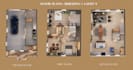 do house exterior rendering and 3d interior design