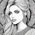 draw black and white detailed vector line art
