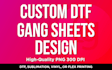 do custom dtf gang sheet design in png