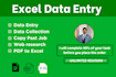 do excel data entry, data entry, copy paste and website data entry tasks
