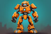 create mecha character caricature and friendship portrait
