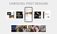 do creative social media design, post, carousel design ads