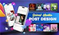do social media post design, linkedin banner design, instagram carousel design