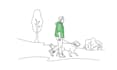 do minimal modern simple line art illustration