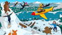 create an epic family or group cartoon illustration