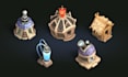 create isometric stylized cartoon building for your game