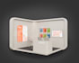 design 3d trade booth, exhibition booth, popup shop, retail display, or stand