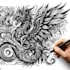 draw custom tattoo design full sleeve