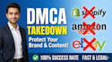 do dmca takedown to remove copyright infringement on amazon, shopify, ebay,etsay