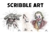create cool scribble art