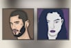 create minimalist vector portrait