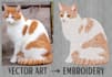 do embroidery digitizing image into dst, pes in few hours