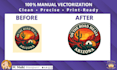 manually vector trace logo, image, or design