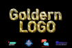 design 3d luxury gold, silver chrome, rose, metal logo