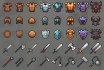 create pixel art weapons, armor, items and menu icons