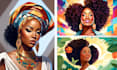 create african american illustration using your imagination by ai mid journey
