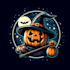 make unique pumpkin halloween mascot logo with express delivery