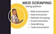 do web scraping, data scraping, and data mining in python