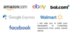 provide doc for amazon, alibaba, shopify, walmart and ebay