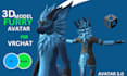 create a 3d custom vrchat avatar, furry avatar, anime, nsfw model for vrchat