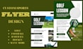 create professional golf flyer