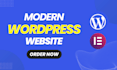 build wordpress website custom wordpress elementor pro business website with acf
