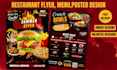 design attractive cafe menu, restaurant menu, and food flyer