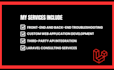 develop and customize laravel, a PHP framework