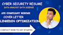 write data science, data analyst, cybersecurity resume, and resume writing