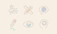 design elegant minimalistic one line vector icons