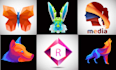 design geometric and custom polygonal logo design geometric line art