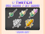 create cute pixel twitch sub badges and bit badges
