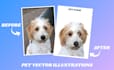 make a vector pet illustrations