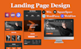 build landing page with wix, wordpress, webflow, squarespace website design