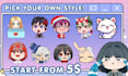 design custom animated emotes in many style for your twitch