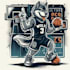 creative wolf basketball  mascot logo design with unlimited revision