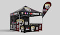 design canopy tent, table cover and flag for your exhibition