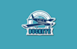 awesome flight school logo design
