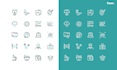 design unique, simple and modern custom icons set