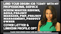 create scrum master, agile, project manager, pmp, product owner resume