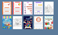 do kids activity worksheets and  coloring book