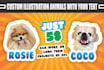 custom vector pet illustration for sticker or anything